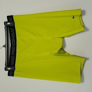 Nike Mens Pro Combat Base Layer Compression Shorts Neon Yellow Size XXL